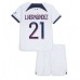 Billige Paris Saint-Germain Lucas Hernandez #21 Børnetøj Udebanetrøje til baby 2023-24 Kortærmet (+ korte bukser)